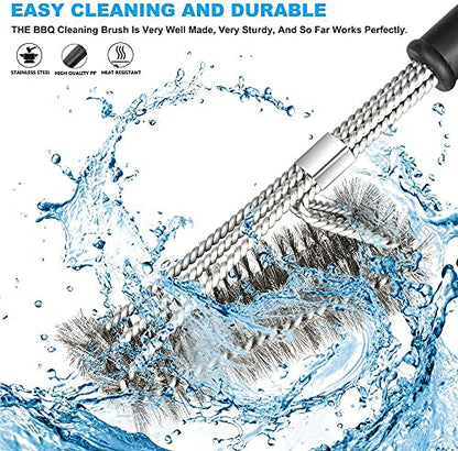 Coocnh Barbecue Brushes,Grill Brush,BBQ Brush for Grill,18" Grill Brush - Stainless Steel Brush w/Wire Bristles 3-in-1 Grill Cleaner Provides Effortless Cleaning