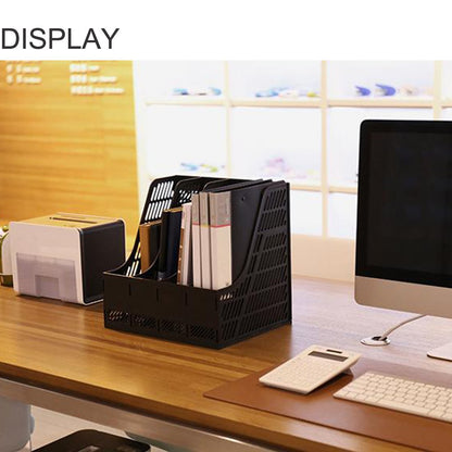- SAYEEC Sturdy Desktop 4 Sections Plastic Magazine Holders | Frames File Dividers -
