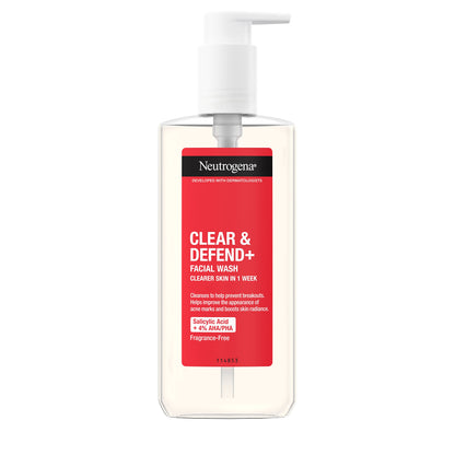 - Neutrogena Clear & Defend+ Face Wash -