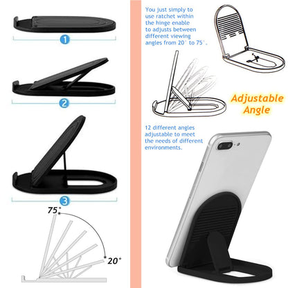 - Morices 4 Pcs Foldable Cell Phone Stand | Oval Shaped Multi-Angle -