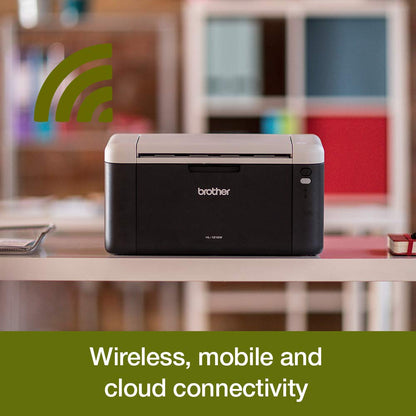 Brother HL-1212W Mono Laser Printer | PC Connected & Wireless | Print | A4 | UK Plug
