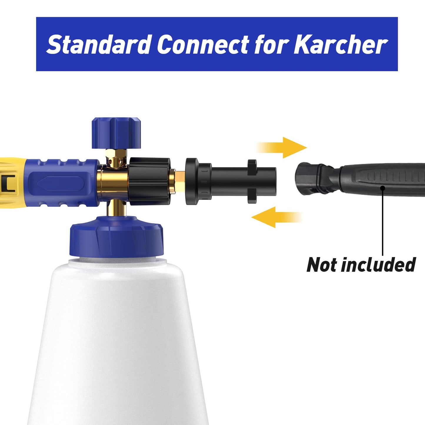- Foam Cannon | 1L Snow Foam Lance For Karcher | Power Wash Foam Nozzle -