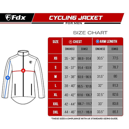 - FDX Men’s Winter Cycling Jacket | Windproof | Softshell Thermal Fabric -