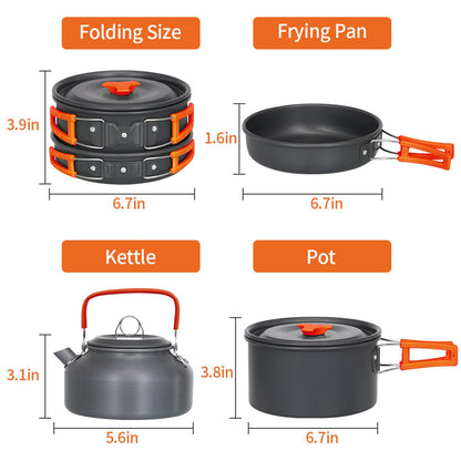 - Lixada Camping Cookware Kit | Portable 2-3 People Camping Cooking Set | Lightweight -