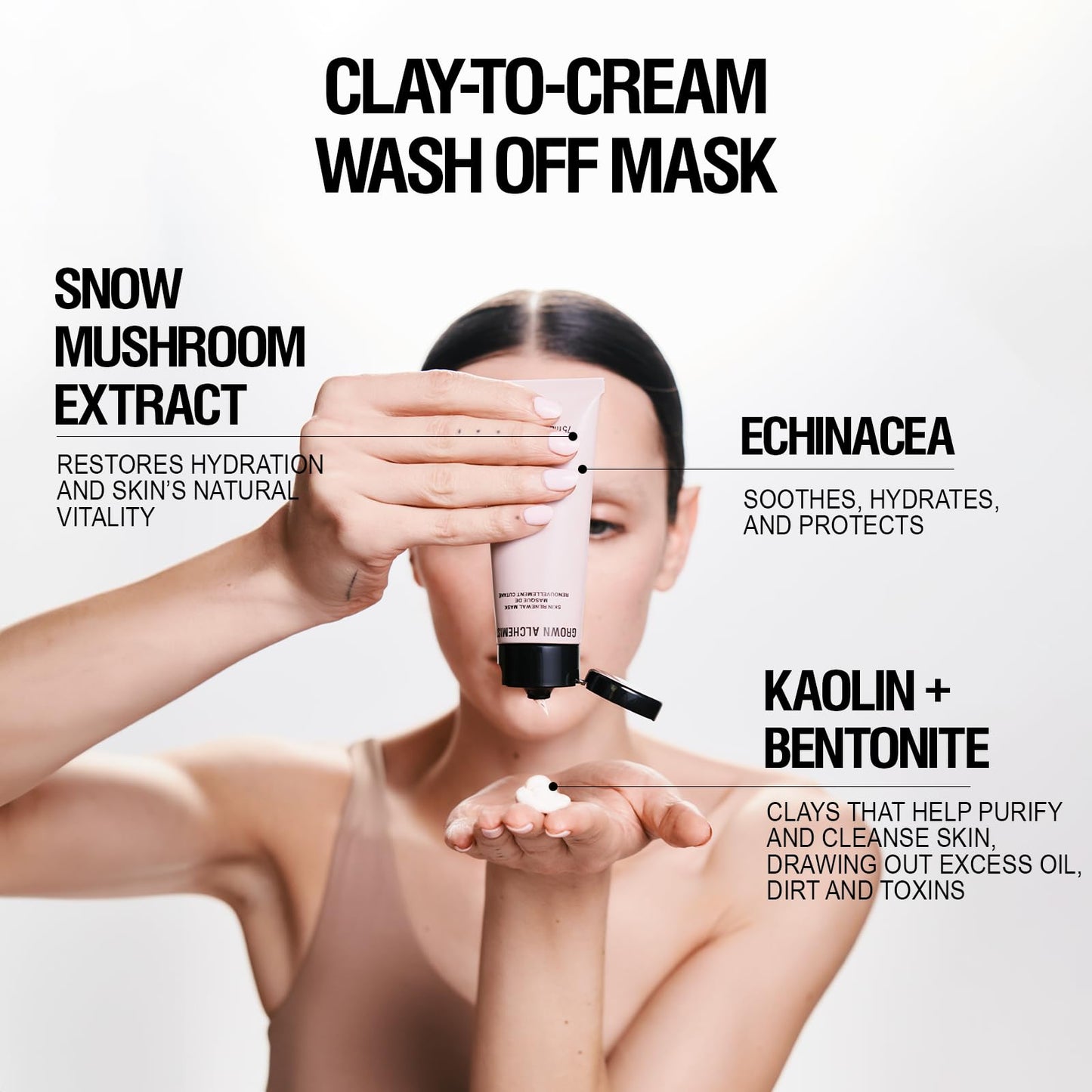 - Grown Alchemist Skin Renewal Mask | Creamy, Wash-off Clay Mask –
