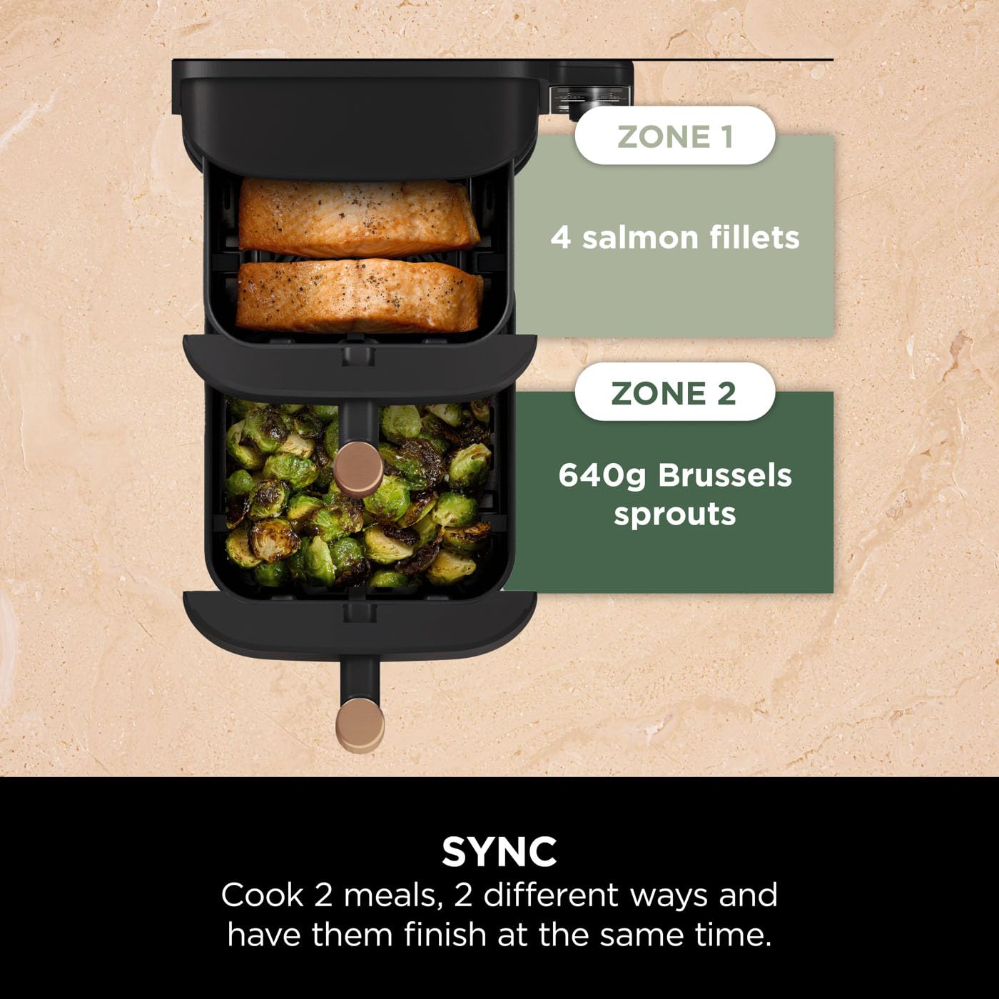 - Ninja Double Stack XL Air Fryer | Vertical Dual Drawer Air Fryer 4 cooking levels -