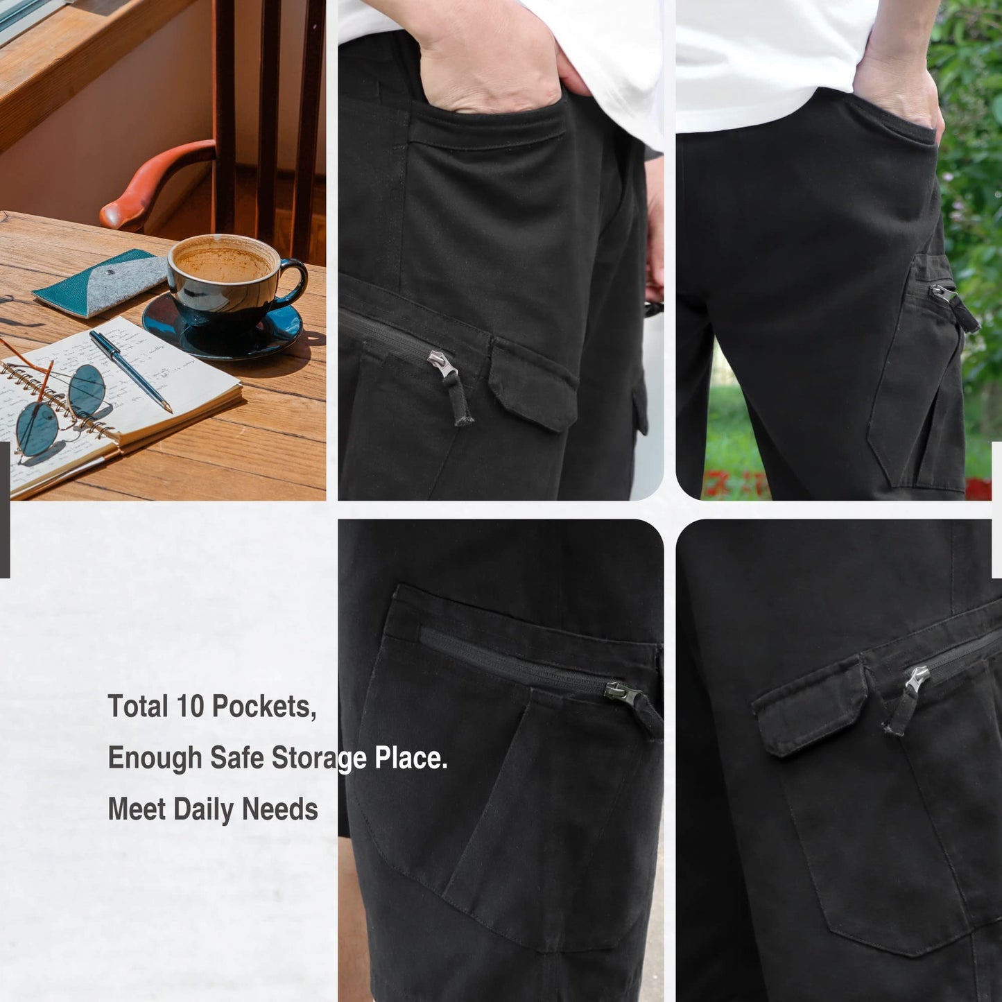 - LY4U Mens Cargo Shorts | Summer Outdoor Casual Hiking Climbing Walking Cotton Shorts -