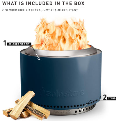 - Solo Stove Yukon 2.0 with Stand, Smokeless Fire Pit | Portable Wood Burning Fireplace -