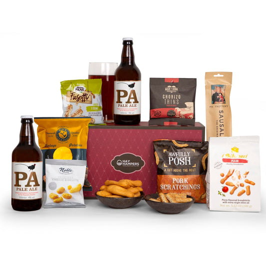 - Fathers Day Craft Beer and Snacks Hamper Gift Box for Dad –