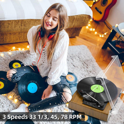 - Record Player | FYDEE Vinyl Record Player with Speakers | Vintage Turntable -
