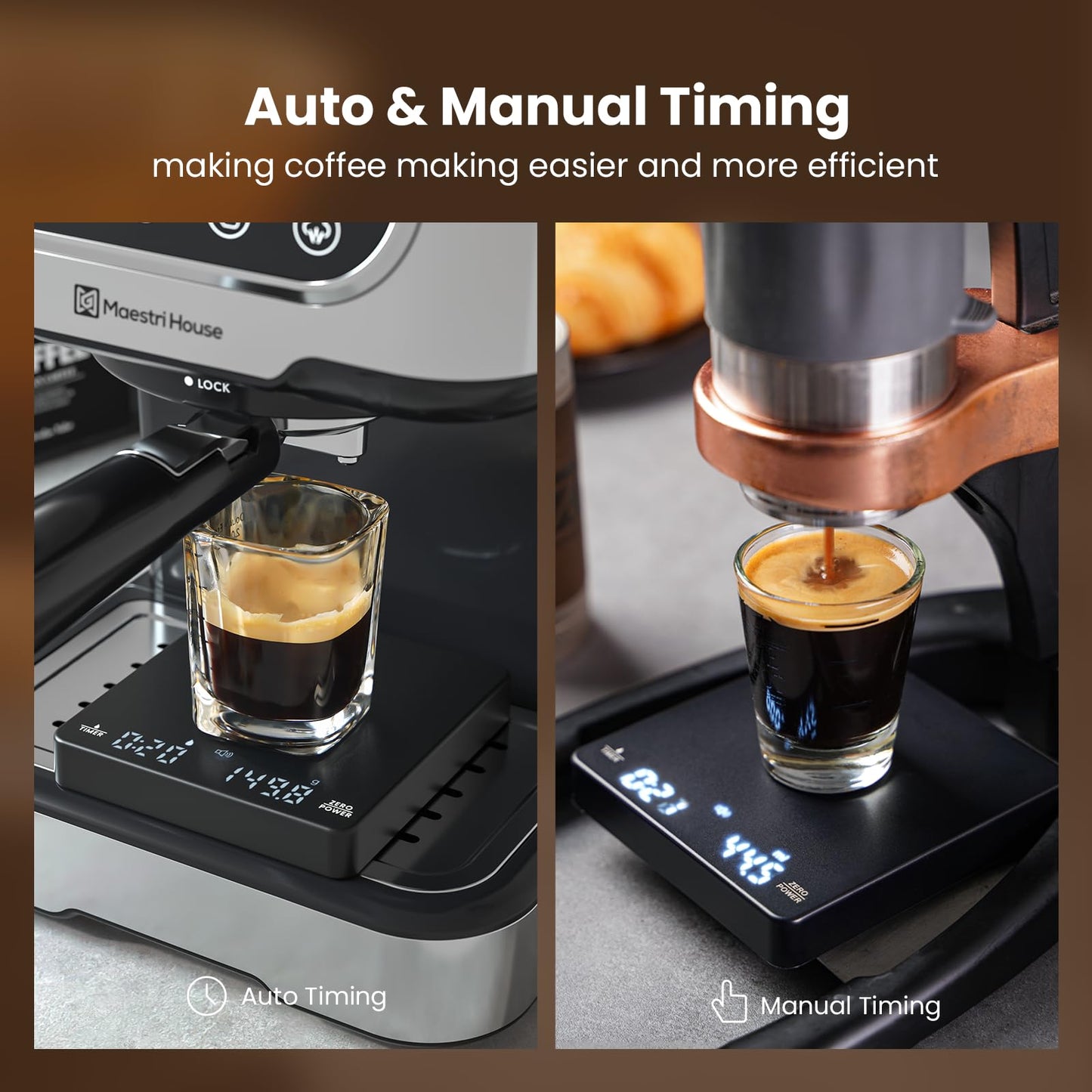 - Mini Coffee Scale with Timer |  Maestri House Espresso Scale | 2kg/0.1g Accurate Rechargeable Scale -