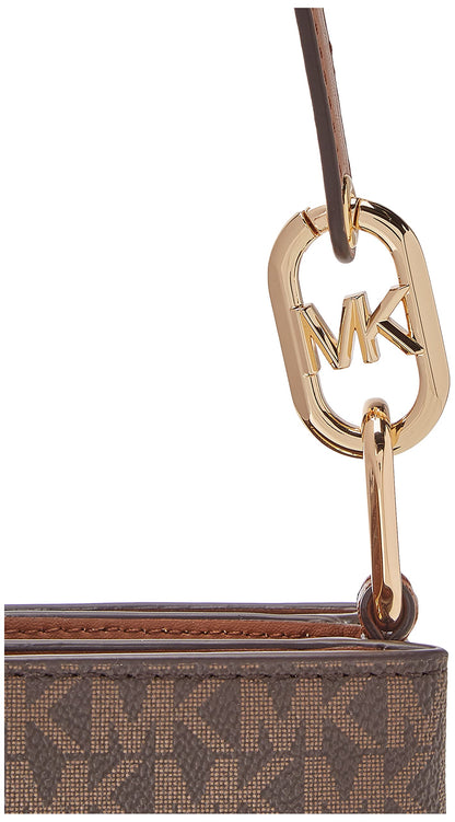 - Michael Kors Trisha Medium Logo Crossbody Bag  |Triple BROWN -
