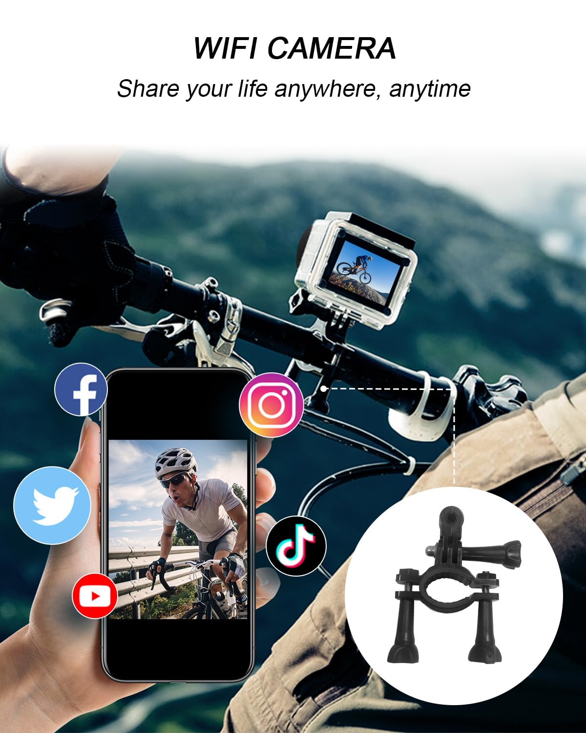 - Yolansin 4K Waterproof Action Camera: 64G SD Card 131ft Underwater Camera