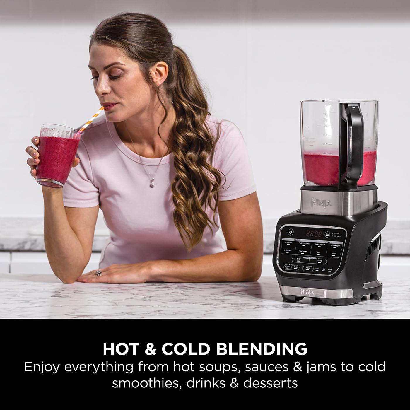 - Ninja Foodi Blender & Soup Maker | 10 Auto-iQ Programs | 1.7L Glass Jug -