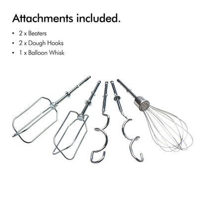 - VonShef Hand Mixer Electric Whisk – Food Mixer for Baking with 5 Speeds, 300W