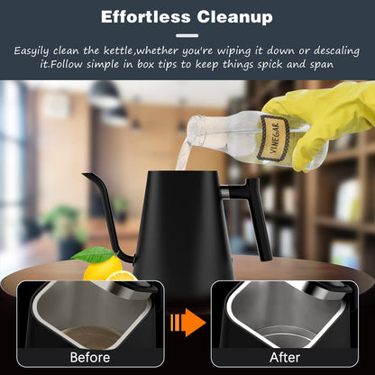- Electric Gooseneck Kettle Pour Over Kettle For Coffee and Tea -