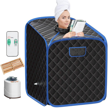 - RELAX4LIFE Portable Steam Sauna | Folding Full Body Spa Sauna Tent | 9 Levels Temperature -