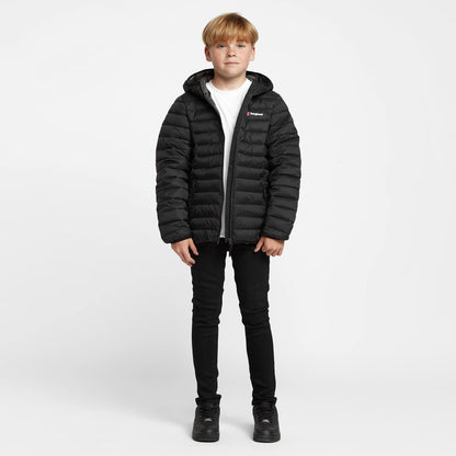 Berghaus Kids' Kirkhale Baffle Jacket with Lightweight Insulation and Water Resistant Fabric, Kids' Winter Jacket, Hiking & Outdoor Recreation Clothing (5-6 Years, Black)