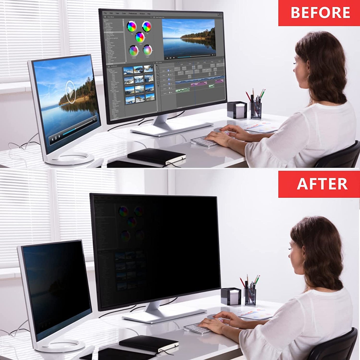 - PYS Removable Computer Privacy Screen Filter | Compatible with 24 inch iMac Monitor -