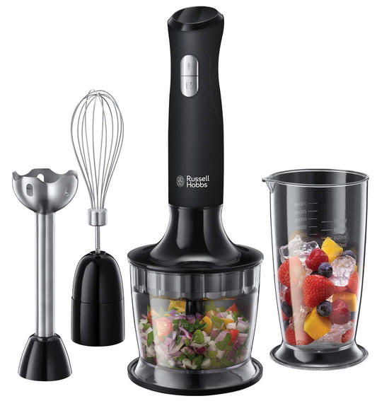 - Russell Hobbs Desire 3 in 1 Electric Hand Blender | Fruit & Veg Mini Chopper | Whisk Attachment -
