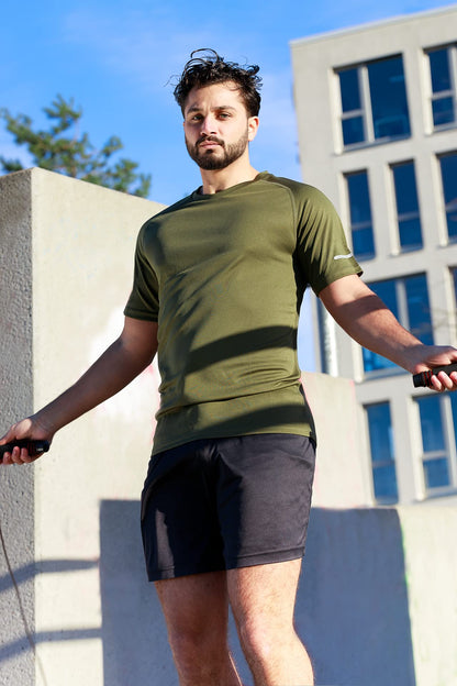 - HUAKANG 3 Pack T Shirts | Mens Breathable Sport Shirts | Cool Dry Running Tops -