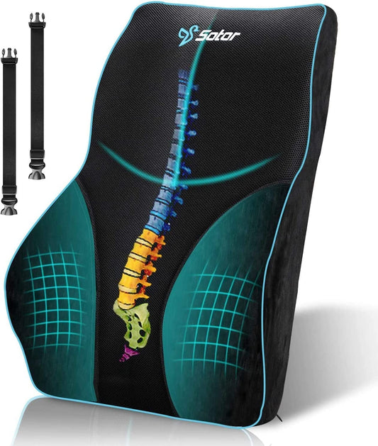 - Sotor Pillow | Memory Foam Back Support Cushion Lumbar Support for Office Chair -