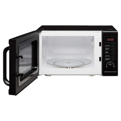 Cookology CFSDI20LBK 800W Freestanding Microwave - Digital Microwave with 20 Litre Capacity and 25cm Turntable - Features Weight and Time Quick Defrost Setting - 8 Cooking Functions - Black