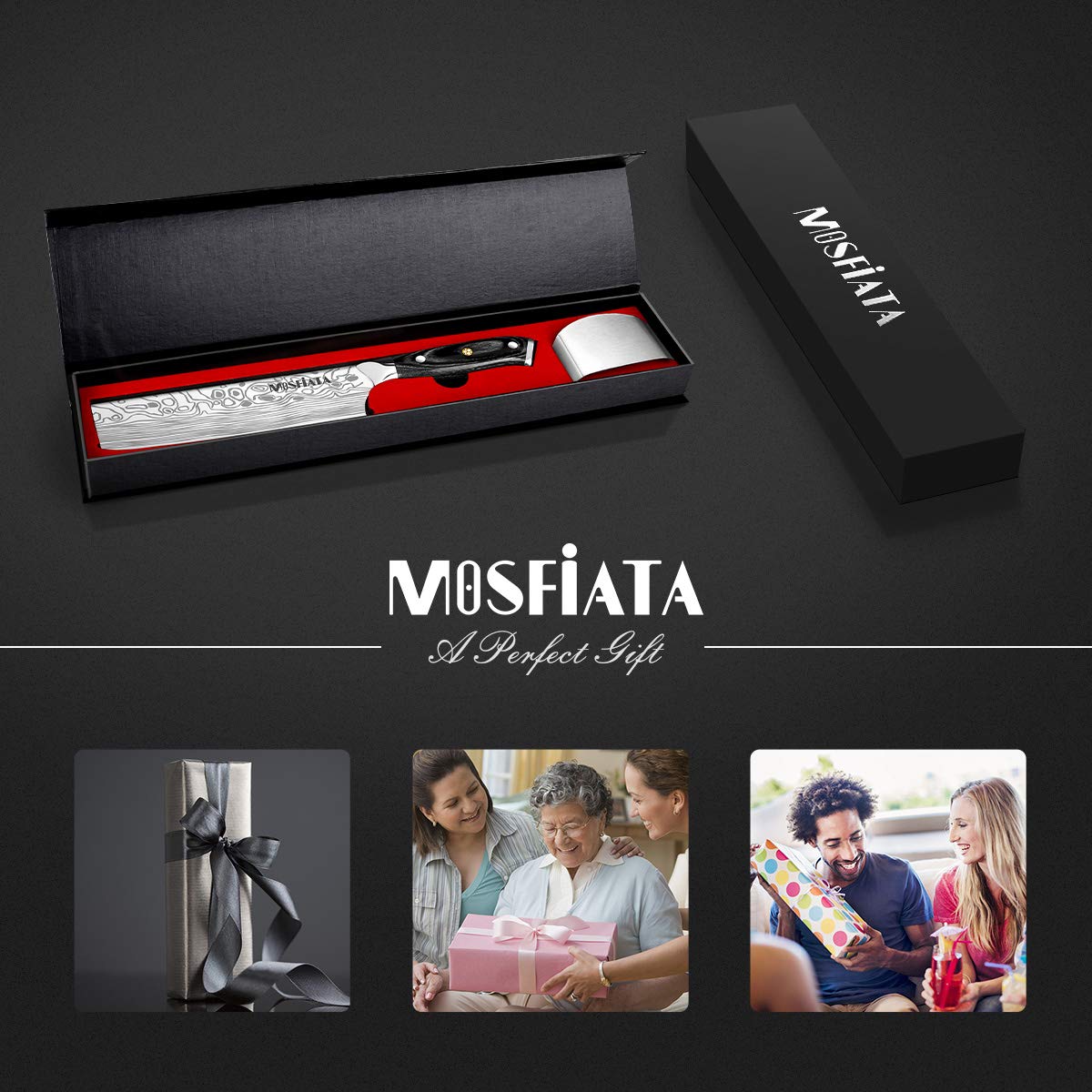 - MOSFiATA 7inch Chef Knife | Professional Chef's Kitchen Knife | Forged High Carbon -