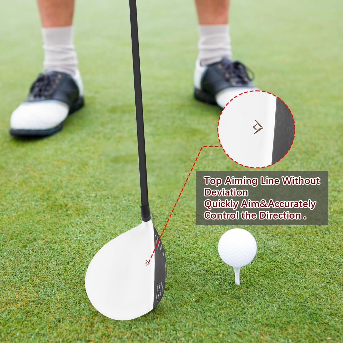 - MAZEL Titanium Golf Driver for Men | Graphite Shaft 45 Inch Flex Regular | 460CC Driver -