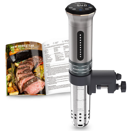 - KitchenBoss Sous Vide Cooker Ultra-Quiet Immersion-Circulator | Stainless Steel | G300 Silver Machine Brushless DC Motor -