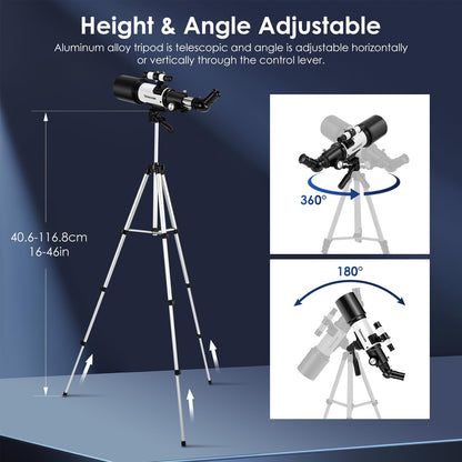 - Smautop Telescope for Kids Beginners Adult | Astronomical Refractor Telescope -