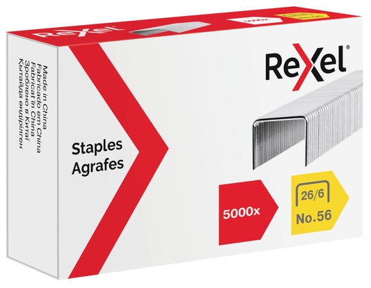 - Rexel No.56 26/6 Staples for Standard Staplers | 5000 Count (Pack of 1) -