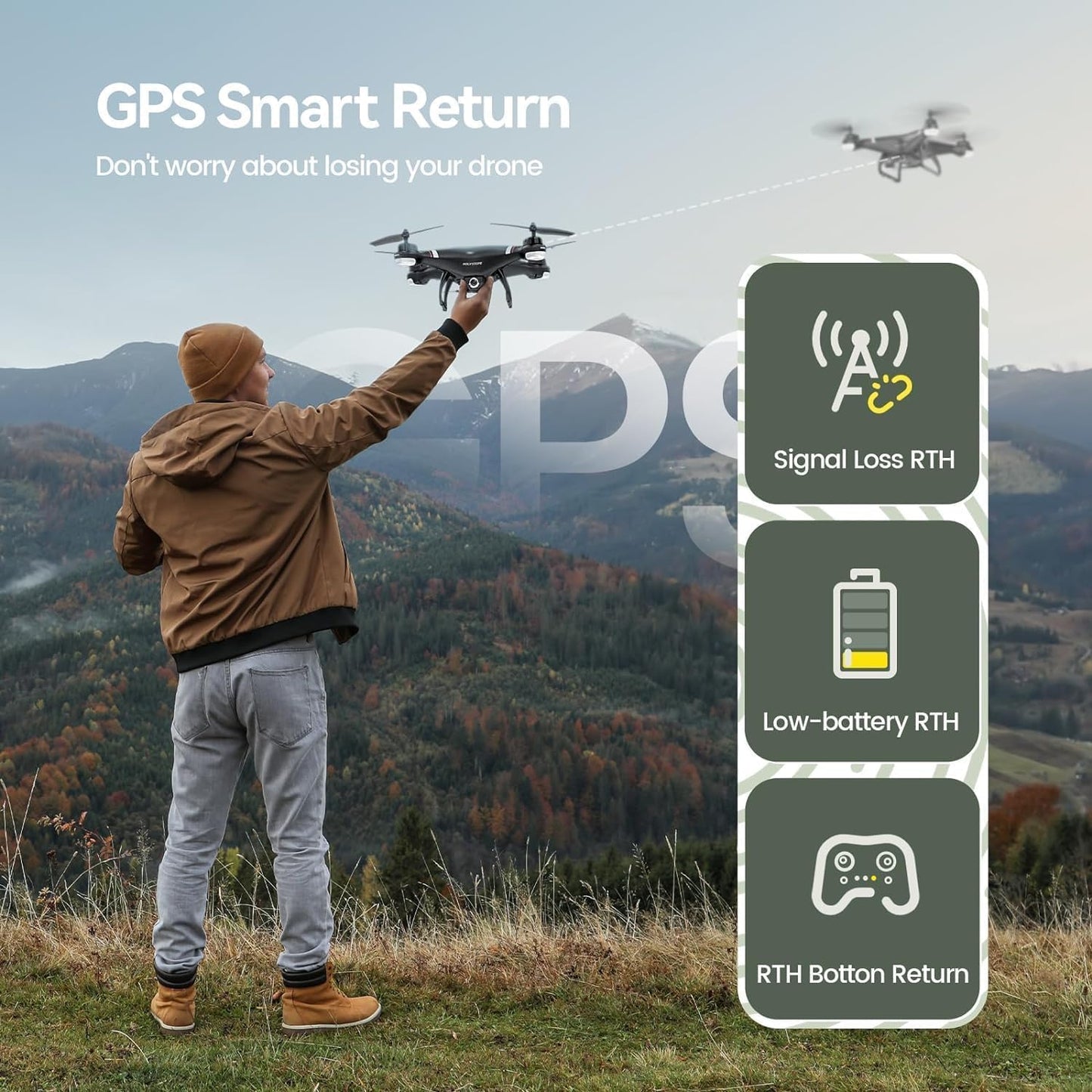 - Holy Stone HS110G GPS FPV Drone | 2K HD Live Video Camera -