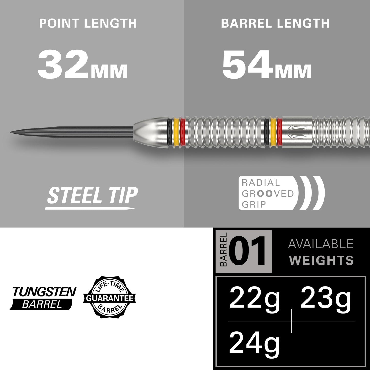 - TARGET Darts | Dimitri van den Bergh Dimi | 24G | 80% Tungsten Steel | 9 Pro Grip Shafts | 9 Pro Ultra Flights | Dart Wallet Bundle -