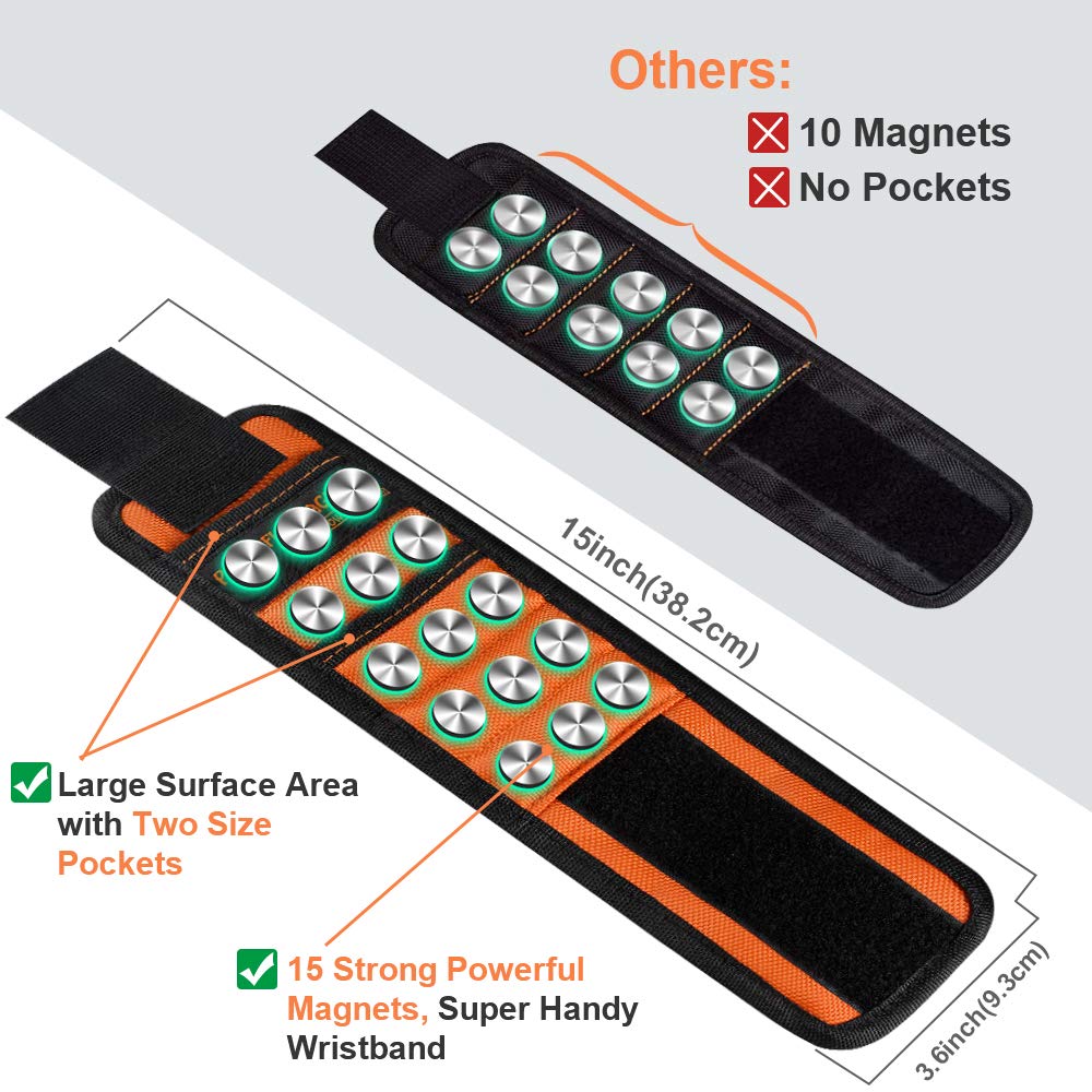 Dad Gifts for Fathers Day Gift - Magnetic Wristbands DIY Tools Gifts for Men Cool Gadgets, Father's Day Gifts for Dad Husband Hand Tools Gifts for Him, 2024 Birthday Fathers Day Presents for Dad