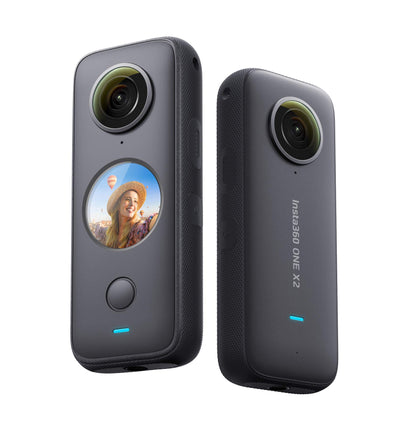 - Insta360 ONE X2 360 Degree Action Camera | PREMIUM Kit | Invisible Selfie Stick | Lens Cap -