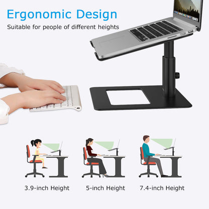 BoYata Laptop Stand, Height adjustable Ventilated Laptop Holder, Notebook Stand Compatible with 10-17'' MacBook Pro/Air, Dell, HP, Samsung, Acer