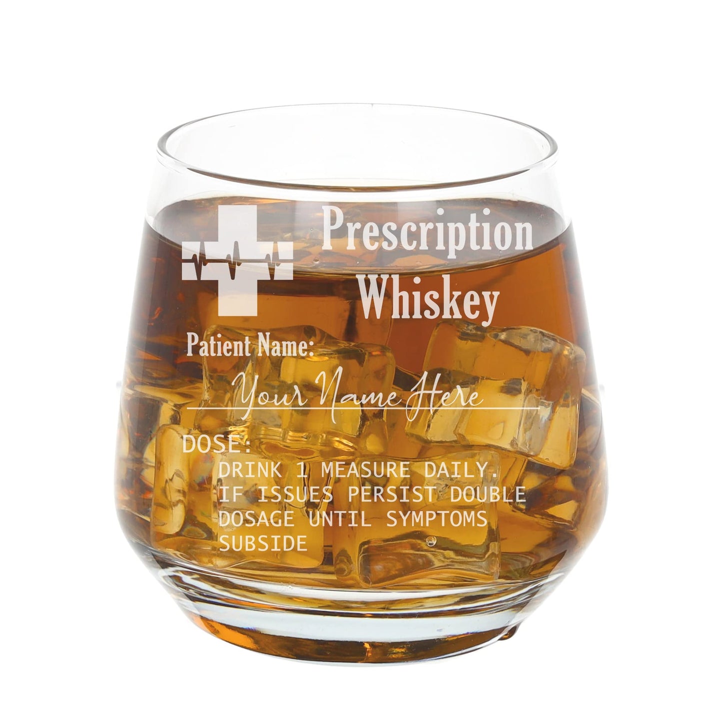 Always Looking Good Personalised Engraved Whisky Tumbler Glass Prescription Whiskey Glass with Name Novelty Funny Birthday Fathers Day Gift (345ml Tallo Tumbler, Empty Glass)
