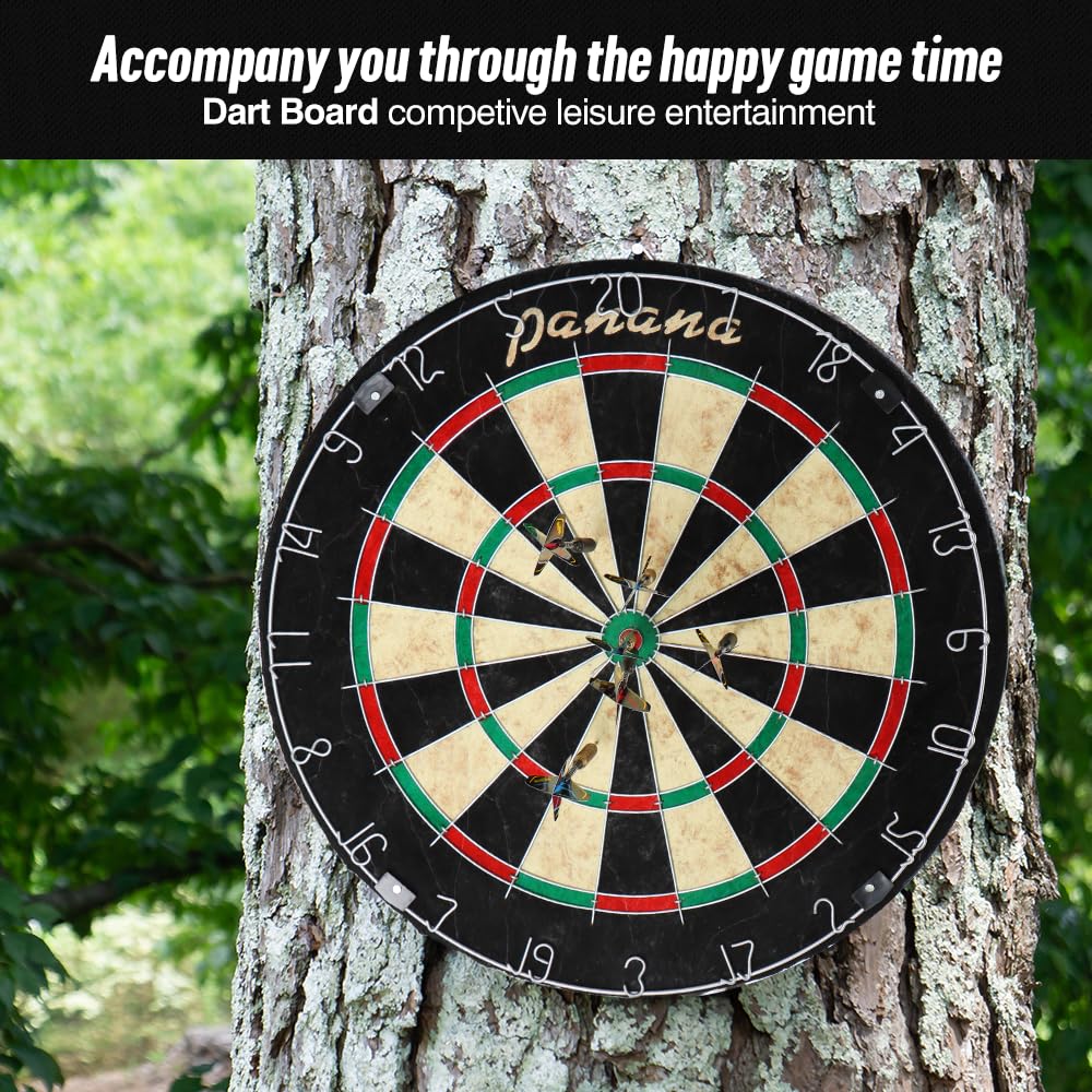 Dartbaord Steel Dart Board Dartbard Set with 6pcs Professional Steel Tip Darts