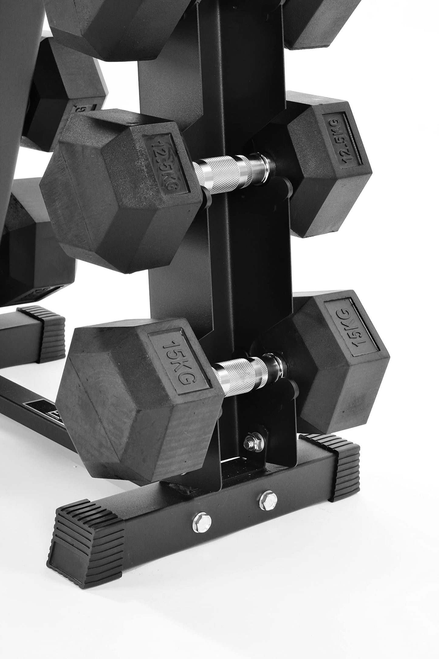 - Equipped Gym | Weights Dumbbells Set | A Shaped 6 Tier Rack Stand -
