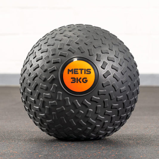 - METIS Fitness Slam Ball – 3kg to 20kg | Low Bounce Medicine Ball | Core Strength Training (3kg) -