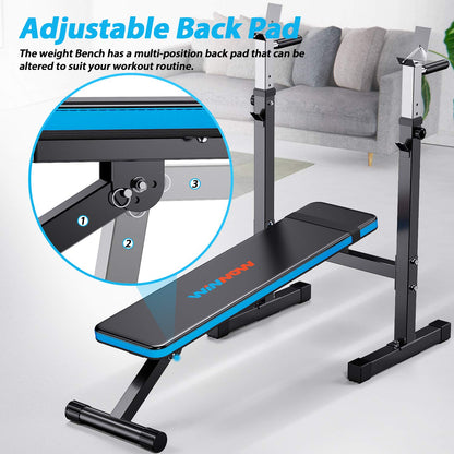 - WINNOW Adjustable Weight Lifting Bench with Dip Station
