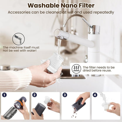 Car Vacuum Mini Vacuum Handheld Vacuum Cordless,120W Car Vacuum Cleaner High Power 90° Rotatable Handle Rechargeable Hand Vacuum Cordless Dry Wireless Portable Handheld Car Vacuum for Home/Car/Office