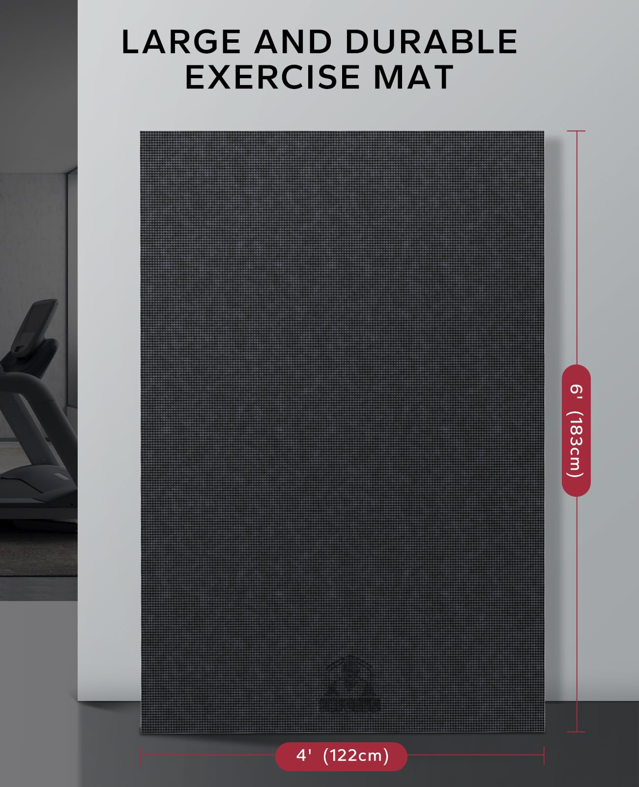 - HAPBEAR Large Yoga Mat-6'×4'(183×122cm) | Non-Slip | Ultra Durable | 0.31''(8mm) Thick Workout Mats for Home Gym | Large Exercise Mat for Fitness -