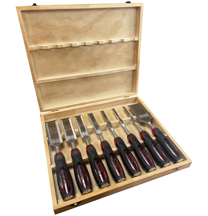 - LUMBER JACK 8 Piece Wood Chisel Set | Bevel Edge Woodworking Chisels -