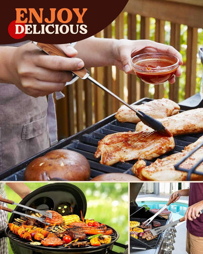 - KALAHOL 7-in-1 BBQ Tools Set | Extra Thick Stainless Steel Grill Tool Set | Storage Bag -