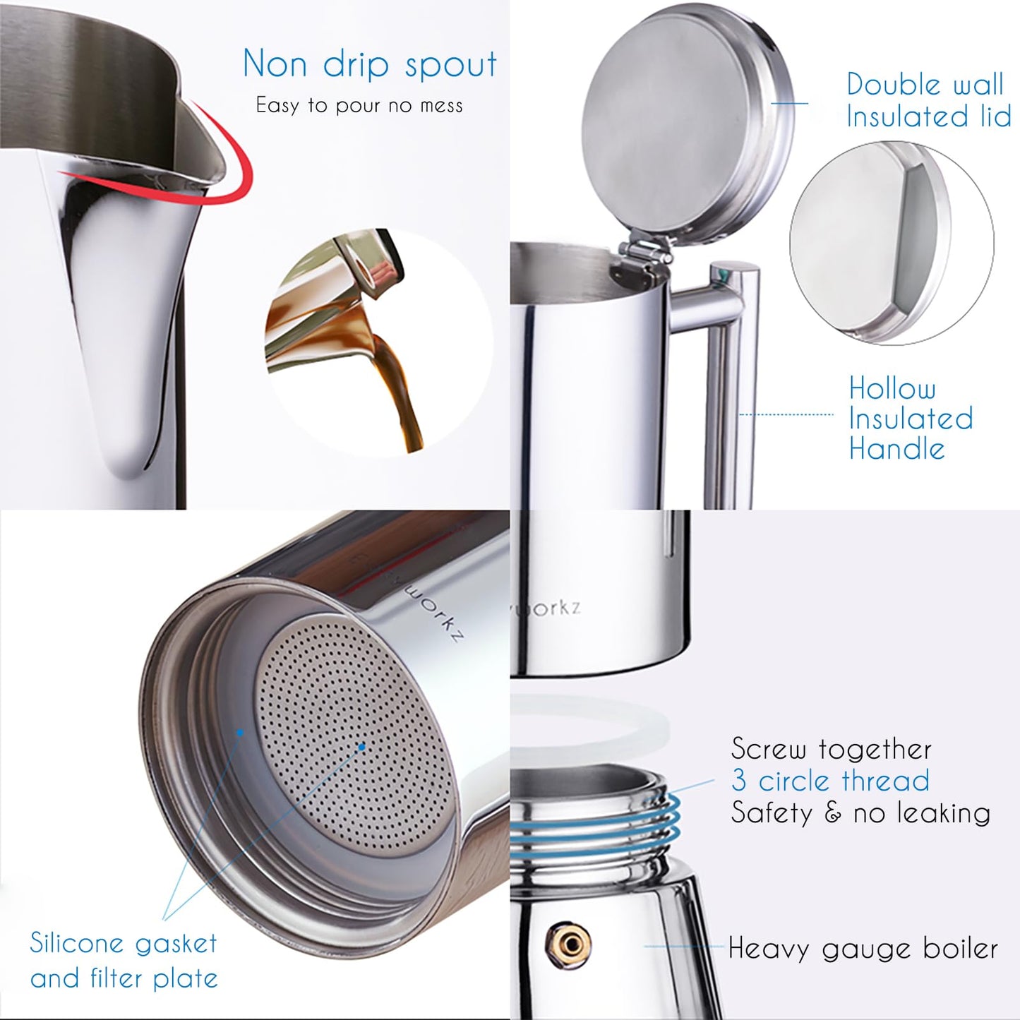 - Easyworkz Diego Stovetop Espresso Maker -