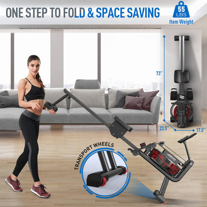 - JOROTO MR23 Rowing Machines For Home Gym | Foldable Rower Machine | 300 LBS Weight Capacity -