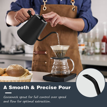 - Electric Gooseneck Kettle Pour Over Kettle For Coffee and Tea -