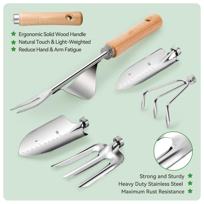 - Grenebo Gardening Tools | 9-Piece Gardening Hand Tools Set -